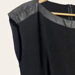 The Kooples  Black Vinyl Faux Leather Trim Mini Dress Size M Photo 3