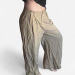 19 Cooper  NWT Pinstripe Wide Leg Pants In Khaki Stripes Photo 2