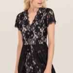 Francesca's Francesca’s Black & Cream Lace Romper  Photo 0