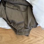 Innovare Denim Mini Dress Strapless Frill Hem Abiline Size M Green White Size M Photo 2