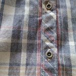 Roxy  Grey & Yellow Plaid Button Up Shirt Photo 4