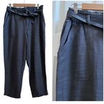 Democracy  Gray High Rise Tie Waist Ankle Cuffed 24.5 Inch Inseam Pant Size 8 Photo 1