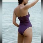 ZARA Sexy Purple Corset V Neck Strapless Swimsuit Size Small S Bloggers Fave Photo 1