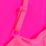 AQUA Swim Shimmer Square Neck One Piece Swimsuit Pop Pink XS Photo 2