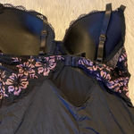 Black Baby Doll with Pink Floral Lace Top Accent Size M Photo 6