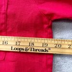 Talbots Irish Linen Shirt Button Down Long Sleeve Pockets Pink Size 8 Workwear Photo 3