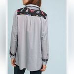 VILAGALLO Miller Striped Button Down Blouse Size M Photo 1