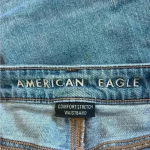American Eagle comfort stretch waistband blue distressed mom blue high rise jean Photo 5