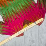 Vintage retro handmade cropped sleeve dress with v neck chevron style small Blue Photo 4