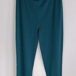 Misook  Teal Striped Pull On Pants Photo 0