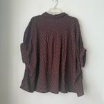 Pinkblush  Anniewear Brown Checker Short Sleeve Oversized Maternity Blouse S NWT Photo 6