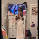 White Embroidered Long Prom Dress Photo 2