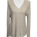 Vince Linen Knit Sweater Women’s Size Small Beige Long Sleeve Lightweight Top Photo 1