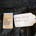 American Eagle Hi Rise Festival Mini Skirt Denim Jean Skirt Black Raw Hem Size 4 Photo 4