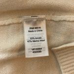 Coldwater Creek Womens Cream Cowl Neck Sweater L Merino Wool Blend Ribbed Hem Photo 3
