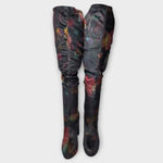 Madden Girl  Groupie Black Floral Velvet Over The Knee Platform Heel Boot Size 9 Photo 1