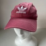 Adidas Trefoil Logo Dad Hat OS Y2K Festival Sporty Pink Embroider Baseball Cap Photo 10