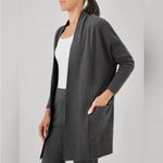 Pact  Airplane Cardigan Charcoal Heather Gray Size Medium Large Photo 1