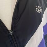 Coolest One of a Kind Nylon USA Olympics Purple Windbreaker Zip Up Jacket Size M Photo 2