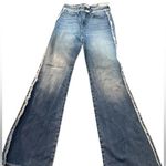 Pistola Flare Leg Jeans Fringed Edges Distressed Blue Size 27 Tall NWT Photo 0