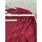 Max Studio Women's Dress Solid Brick Red Size Small 3/4 Sleeve Ruffled Scoop Nec Photo 6