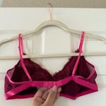 Burgundy and Pink Floral Lace Bralette Purple Photo 2