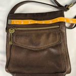 Fossil VTG Brown Leather Square Crossbody Purse Small Bag Pockets 75082 Classic Photo 8
