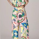 Maeve Anthropologie  Straight-Leg Silk Pull-On Pants XS NWT Photo 1