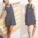 Sundry  Maritime Mini Dress Striped Sleeveless Tank Bauble Hem Navy White 1 Small Photo 1