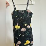 Lulus Lulu’s Rue Black Floral Embroidered Sequin Bodycon Mini Dress. Xs Photo 2