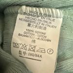 Brandy Melville  Green Floral Knit Short Sleeve Button Up Blouse Crop Top Size 5 Photo 3