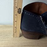 Lucky Brand  Boots 9M Navy Blue Suede Studded Ankle Booties Zip Boho Western Moto Photo 9