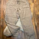 Kut From The Kloth  Pants Size XXL Linen Blend Tan Pull On Flowy Elastic Waist Photo 0