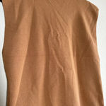ALC Frank A.L.C. Taylor Knit Polo Collared Sleeveless Sweater Top Tan Size XL Photo 6