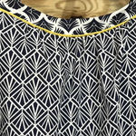 Lands' End Sz 8 Black Geometric Print Wirefree Soft Cups Tankini Top Photo 1