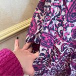 House of Harlow  1960 pink and blue floral  midi/maxi poplin cotton dress Sz L Photo 4