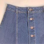 Life in Progress  Blue Denim Button Down Mini Skirt Size M Photo 3