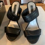 White House | Black Market WHBM Black 4inch cork bottom sandels Photo 1