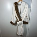 Member's Mark Luxury Plush Robe with Faux Fur L/XL hooded White Photo 1