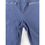Van Heusen Women Stretch Extensible Blue Diamond Pattern Zipper Pocket Pants 12 Photo 3