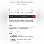 Lululemon  Back To Balance Long Sleeve Sweater Open Back Iced Iris Size 8,10? Photo 3