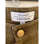 & Other Stories Paris Atelier & Other Stories EU 32 US 2 Green Khaki Wide Leg Cargo Pant Raw Hem Photo 5