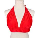 J.Crew NWT Women's Red DD Halter Tie-Back Bikini Swim Top Mesh Size S Pool Photo 0
