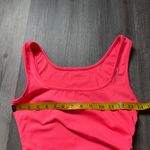 Ruched Midi Bodycon Dress Neon Pink Adjustable Leg Slit Small Photo 8