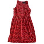 Jack by BB Dakota Jack BB Dakota‎ Dress Women's Small Pink Red Chevron Keyhole Mini Photo 2