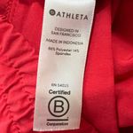 Athleta  Red Drawstring Mid Rise Track Workout Running Athletic Shorts Size 4 Photo 3