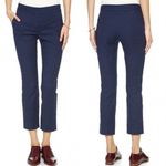 Diane Von Furstenberg  Blue Gennifer Two Stretch Cotton Cropped Trouser Size 6 Photo 1