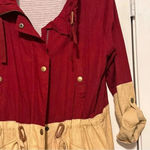 Blu Pepper  color lock anarok zip up fall jacket maroon khaki size M Photo 3