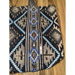 Anthropologie Stephanie Nicole Womens Southwestern Tote Bag Large Blue Silver Photo 3
