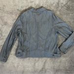 Tahari  Gray Button Down Shirt Jacket Size L Photo 2